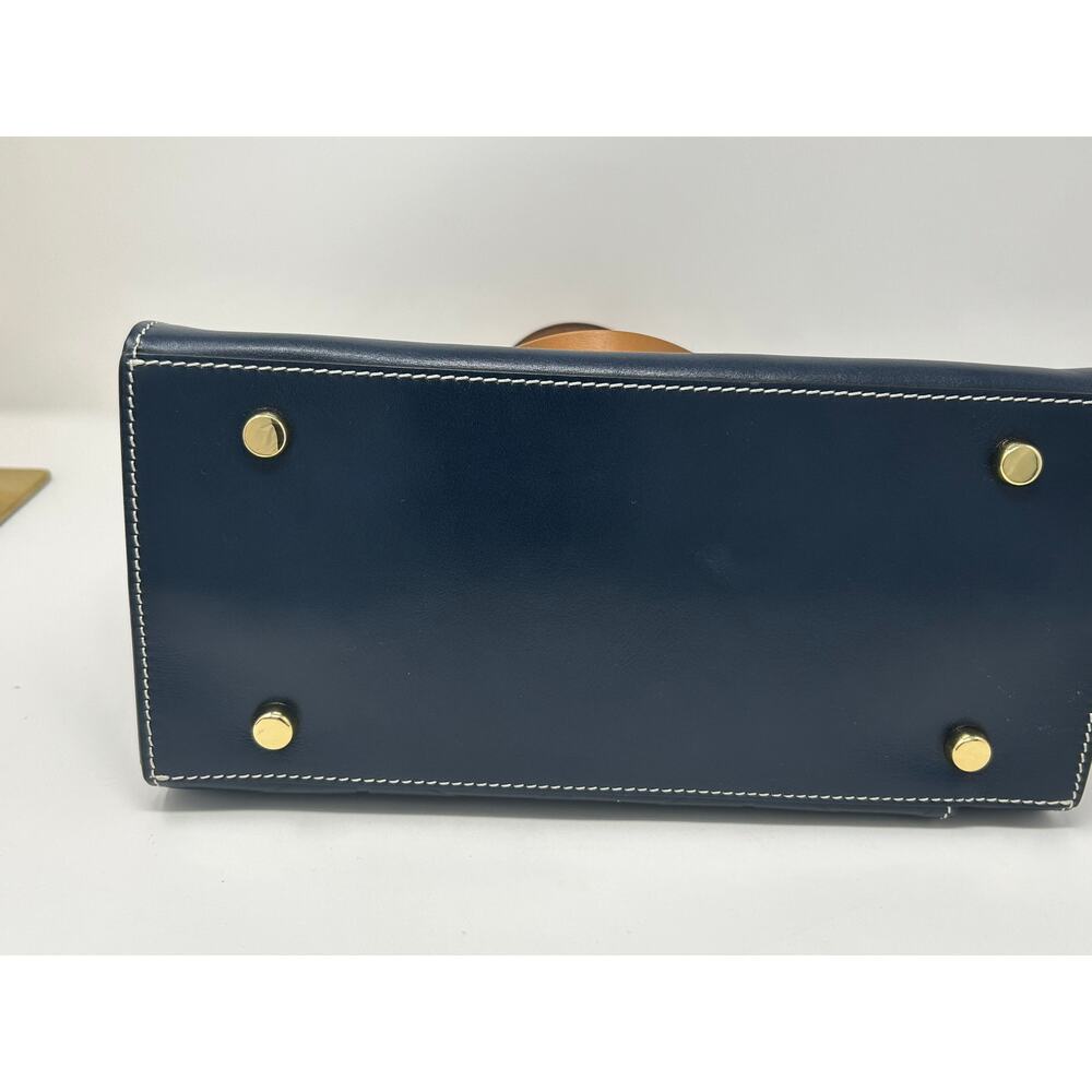 Orla Kiely Embossed Stem Willow Leather Bag - Picture 5 of 11